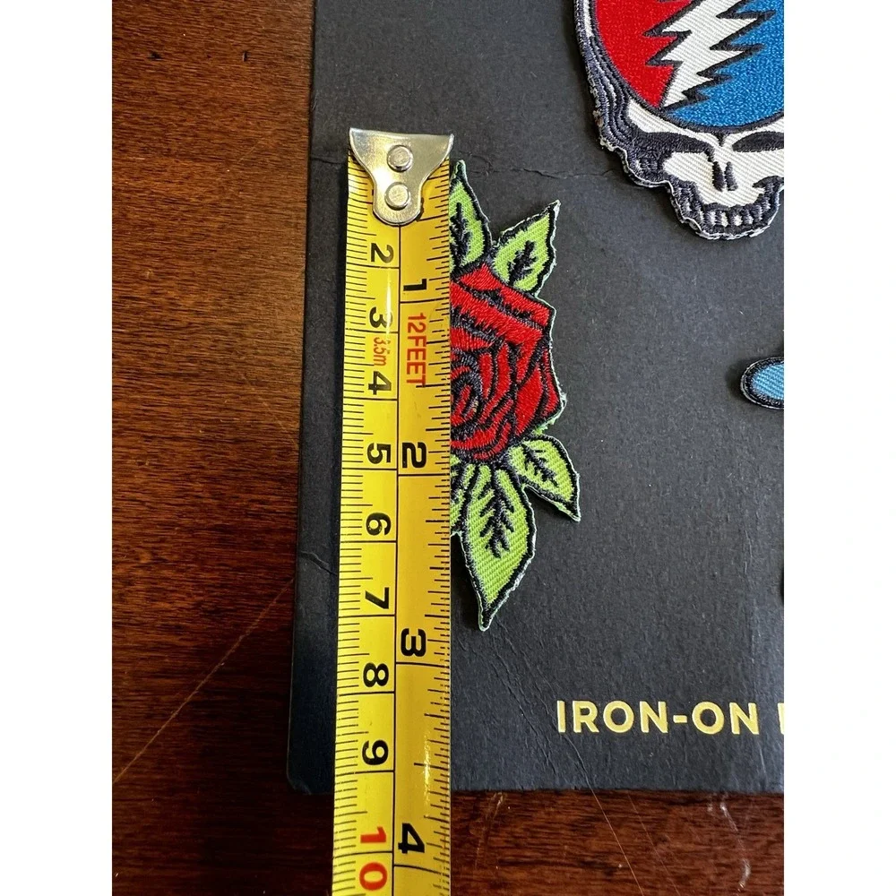 Grateful Dead Patch Blue Dancing Bear Steal‎ Your Face Rose Iron Embroider NEW